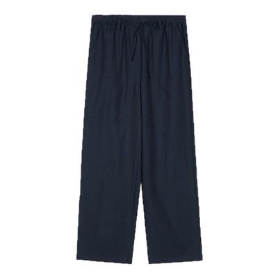 kleeklee环保棉丝棉梭织布直筒裤