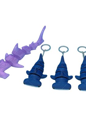 3D锤头鲨收藏级海洋生物仿真模型