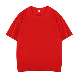 纯棉短袖T恤定制幼儿园班服DIY广告衫运动会亲子图案毕业服印logo