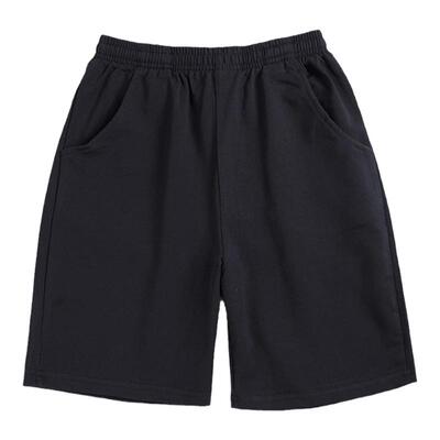 儿童短裤黑色五分裤外穿小学生校服短裤纯棉男童夏季中学生校服裤