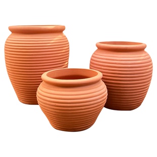 特大口径庭园种植陶盆手工打孔透气护根花盆欧式室内外专用陶罐盆