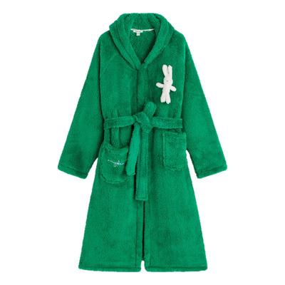 2025年新款珊瑚绒连帽睡袍