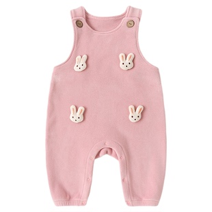 嘟嘟家男童背带裤冬装宝宝长裤秋冬女童衣服婴儿裤子童装儿童衣服