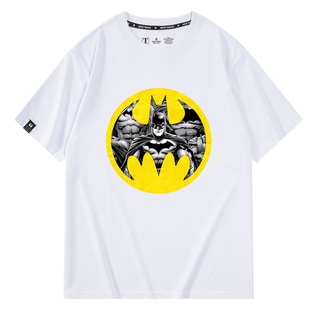 漫威DC动漫蝙蝠侠正义联盟周边衣服夏季短袖T恤男女情侣纯棉宽松