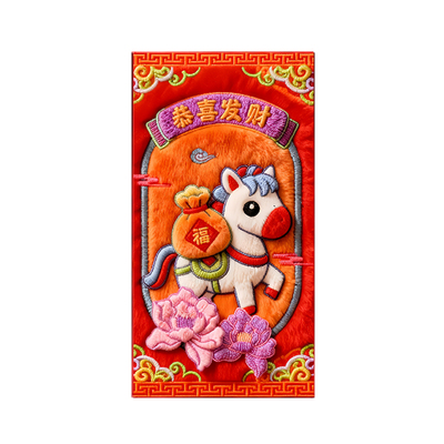 2026马年生肖高颜值印花利是封