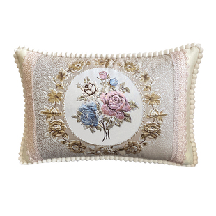 沙发枕头靠枕高级长条大靠背大号真皮红木靠垫抱枕套子欧式长方形