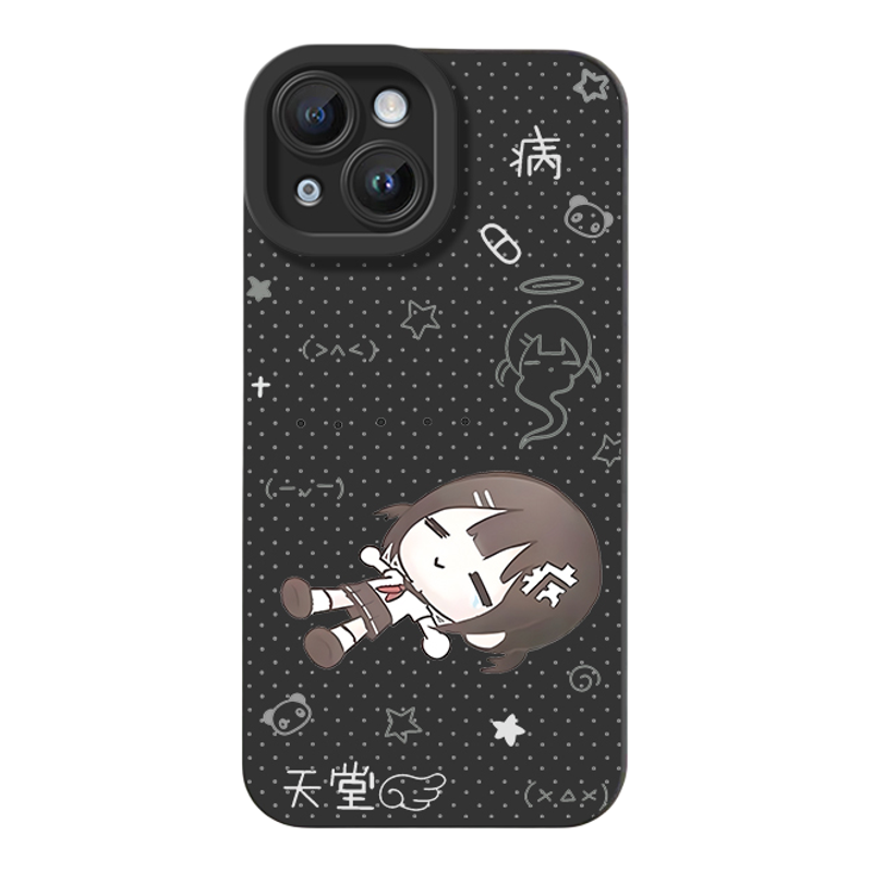 荣耀POWER2小众iPhone17手机壳软华为NOVA15瞳眼苹果16Plus适用14ProMax病娇慵懒少女ins风一加13T红米TURBO5