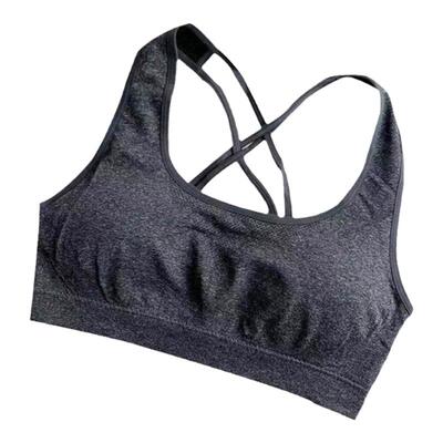 防震美背无钢圈背心式运动内衣