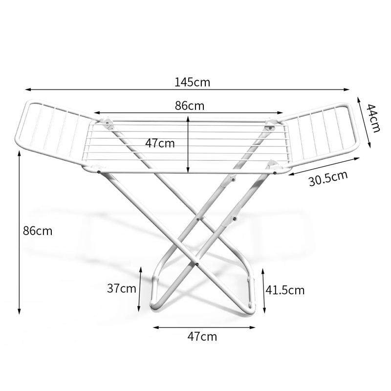 落地折叠晾衣服架室内阳台翼形简易家用毛巾凉晒被子杆户外晒衣架