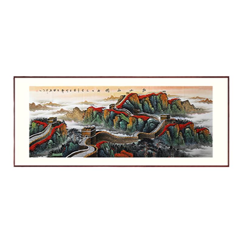 客厅挂画手工实木框国画