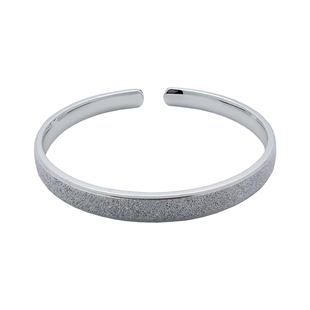 银手镯纯银女足银9999实心手镯年轻款小众开口式镯子礼物女士新款