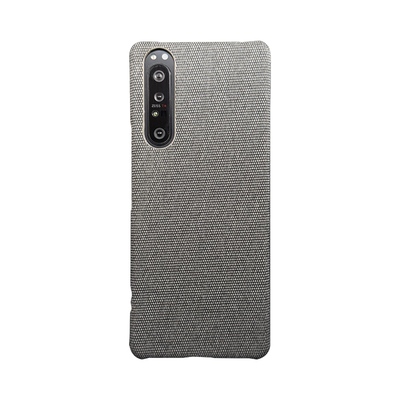 适用索尼Xperia 1 VI手机壳Sony手工贴布牛仔布X1III保护套1V不沾指纹防滑5IV全包硬壳简约商务Pro-I经典黑色