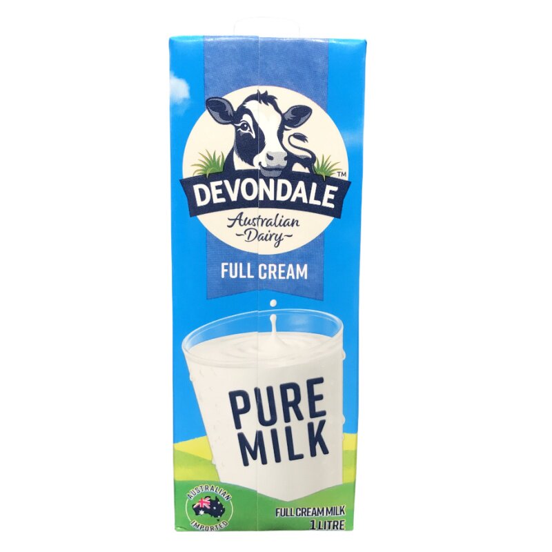Devondale UHT Full Cream Milk全脂牛奶澳洲进口全脂纯牛奶1L
