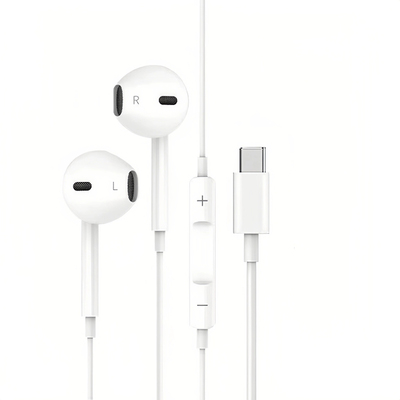 线控带麦耳机有线typec接口适配华为手机平板通用圆孔3.5mm入耳式