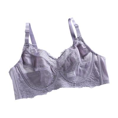透明文胸有钢圈锦纶显小性感透气