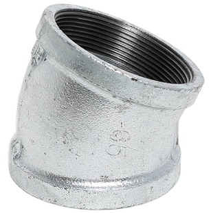 镀锌直弯45度135弯头铁32镀锌管dn25丝扣6分20管件4铁1寸65六2内1