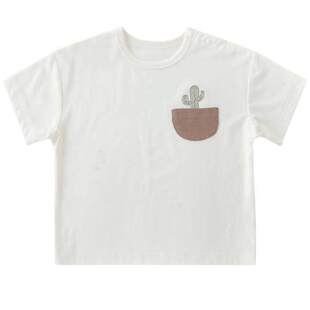 男童短袖T恤2026新款夏季儿童休闲简约百搭宝宝衣服夏天女童上衣