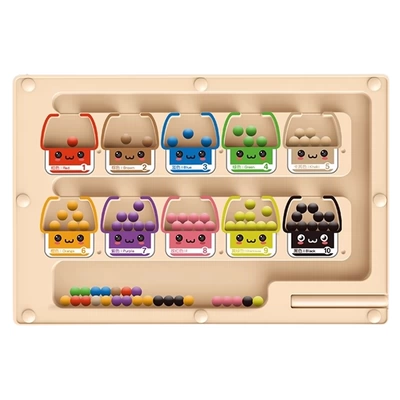 磁力磁性走珠数字迷宫玩具儿童运笔逻辑思维宝宝幼儿专注训练游戏