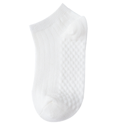 白色儿童短袜春夏季纯棉舒适