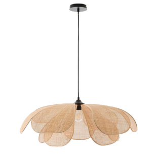 洛西可 法式藤编花瓣侘寂风格吊灯 日式民宿餐厅客厅卧室茶室灯具