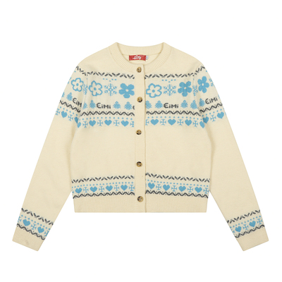 橘子树在哪儿撞色费尔岛针织毛衣