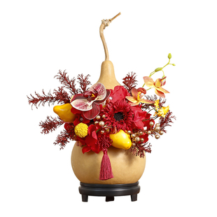 新中式创意葫芦花束摆件新年假花黄金果花束客厅装饰乔迁送礼祝福