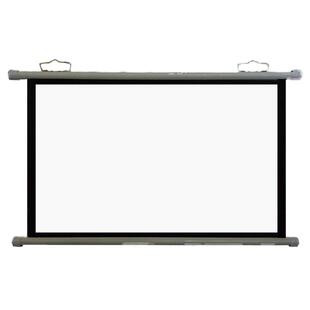 家用简易挂钩投影机投影仪手动手卷幕30寸-50寸壁挂幕布现货