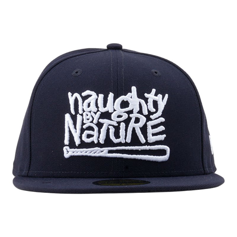 NEWERA X NAUGHTY BY NATURE美国说唱组合联名5950平沿棒球帽藏蓝