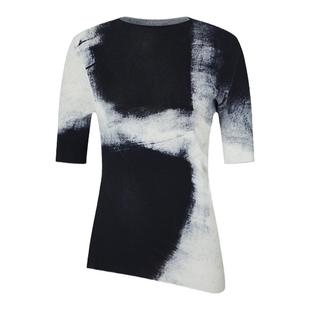 【艺术匠坊】玛丝菲尔秋艺术花稿不对称解构下摆针织衫女