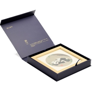 怡然熊猫框画蜀江锦院非遗蜀锦工艺品伴手礼家居摆件礼品送外国人