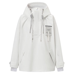 BCG银翼白滑雪服女款套装单双板防水防风小个子雪衣裤男显瘦收腰