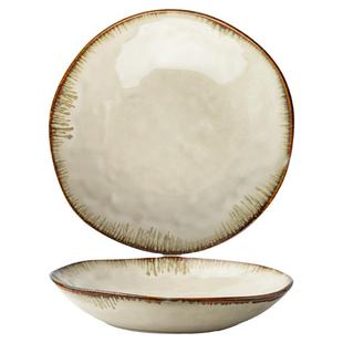 巷子尾〖高颜值不规则深盘〗复古9英寸沙拉盘窑变釉陶瓷饭盘菜盘