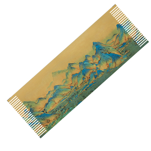 千里江山新中式国风围巾羊绒披肩女秋冬礼盒围脖保暖定制围巾送礼