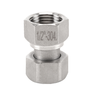 4分6分活接304不锈钢内外丝加长直接双内丝活接头水管直通接头