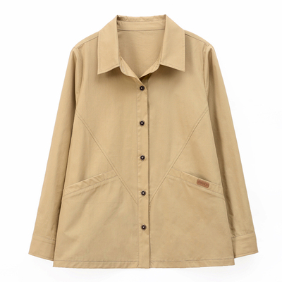 50岁60岁中年妈妈装长袖衬衫女