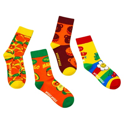 新款创意图案袜子男女中筒袜