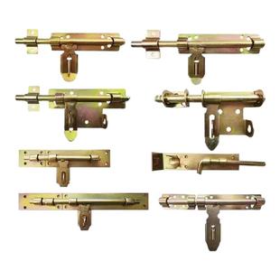 加厚新型左右门扣通用门栓镀彩锌双开门铁门插销老式门锁插销大全