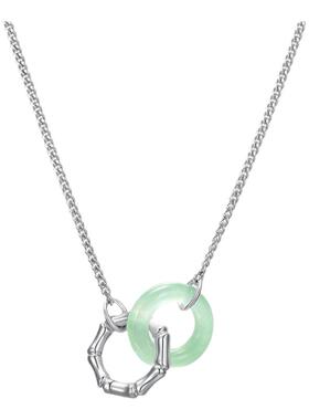 瑞红环环相扣竹子项链新中式锁骨链高级感竹节吊坠女友生日礼物