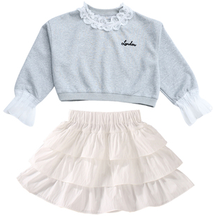 女童春秋2026新款套装裙超好看儿童洋气时髦中大童卫衣短裙两件套