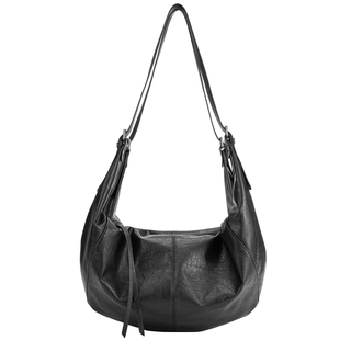 NESBIT【秋千】松弛感软皮牛角包男2025新款潮牌饺子包单肩斜挎包