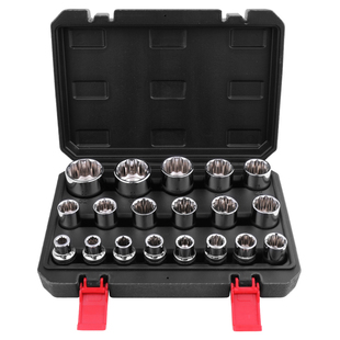 梅花套筒套装12角梅花套筒头19mm花角套筒12花套头子梅花套头27mm