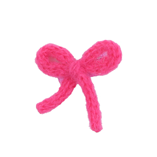 秋冬毛绒小号奶油色蝴蝶结头饰女童夹子儿童发夹宝宝发圈皮筋发饰