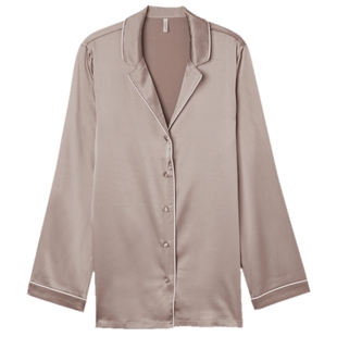 Intimissimi意舒漫西装桑蚕丝翻领长袖可外穿睡衣家居服套装