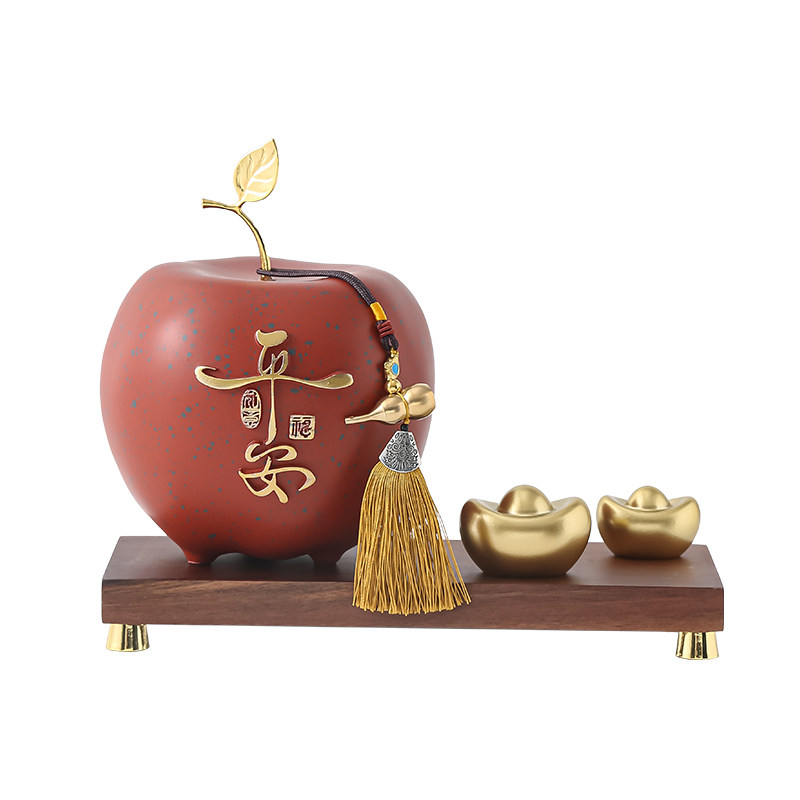 平安苹果摆件入户玄关中式家居
