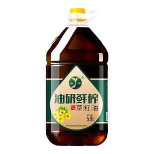 油研鲜榨纯香菜籽油物理压榨纯正非转基因食用油无添加5L桶装家用