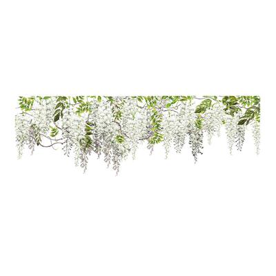 白色紫藤花卧室飘窗贴膜
