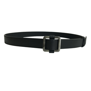 韩风chic腰带无针孔百搭复古银色正方形扣皮带耐磨外套腰封裤带女