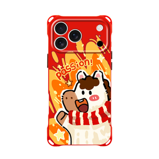 原创passion马适用苹果17promax手机壳新年红色华为mate70新款本命年Pura80防摔挂绳挂件iPhone16plus斜挎15