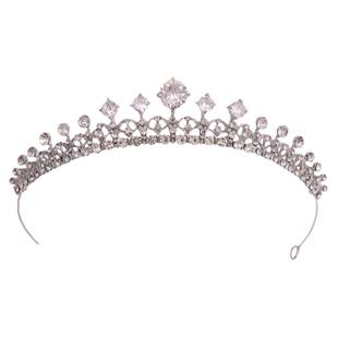 简约新娘水钻锆石圆环皇冠大气优雅韩式生日低调奢华生日发饰发冠