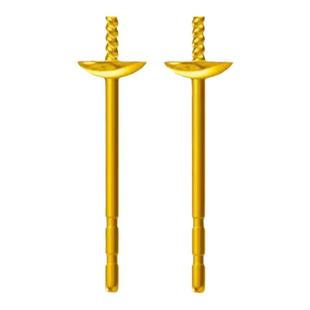 耳环耳钉托空托耳拖diy材料镶嵌珍珠耳针18K金耳钉配件底托空耳托